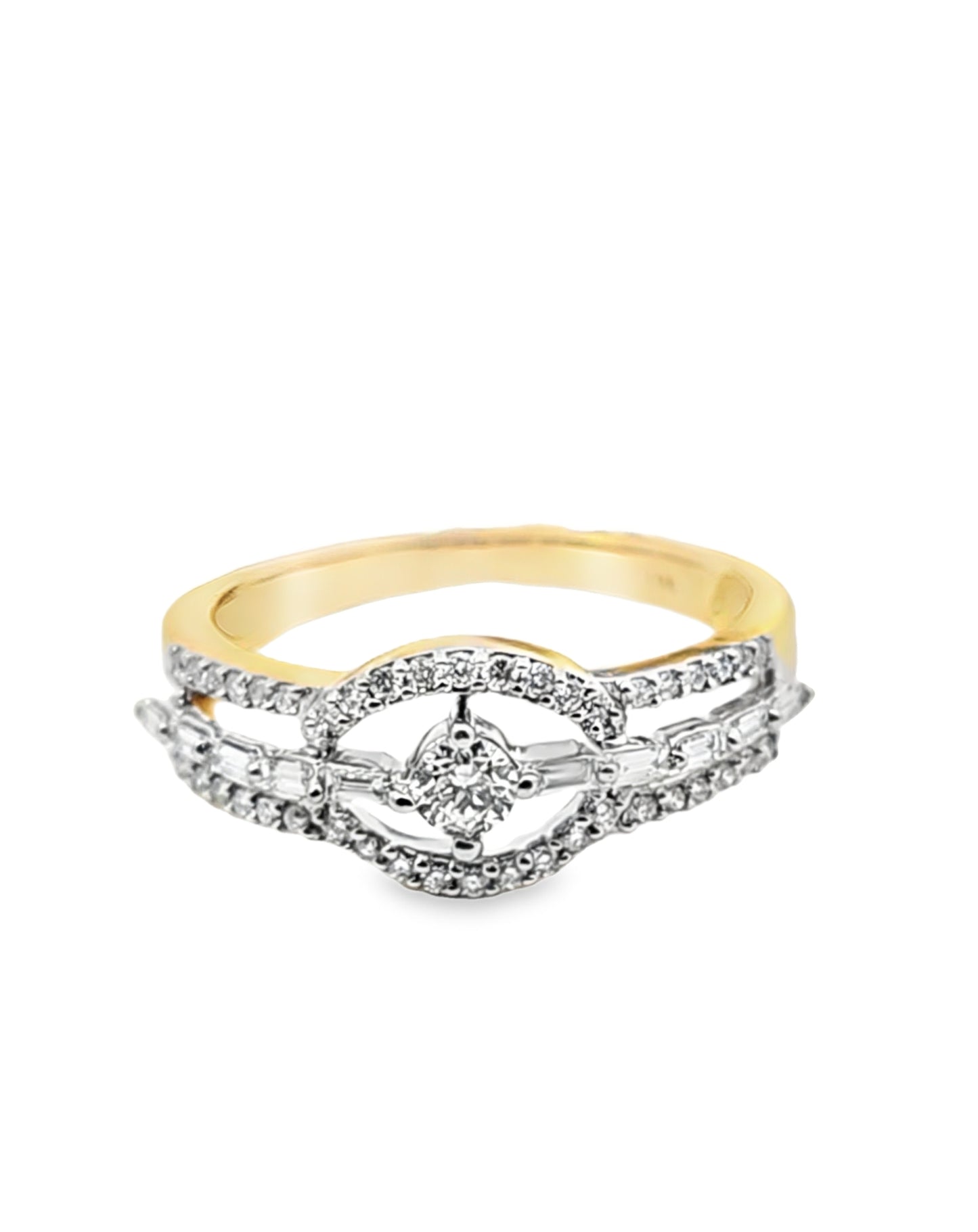 14Kt, 4 Prong Diamond Ring