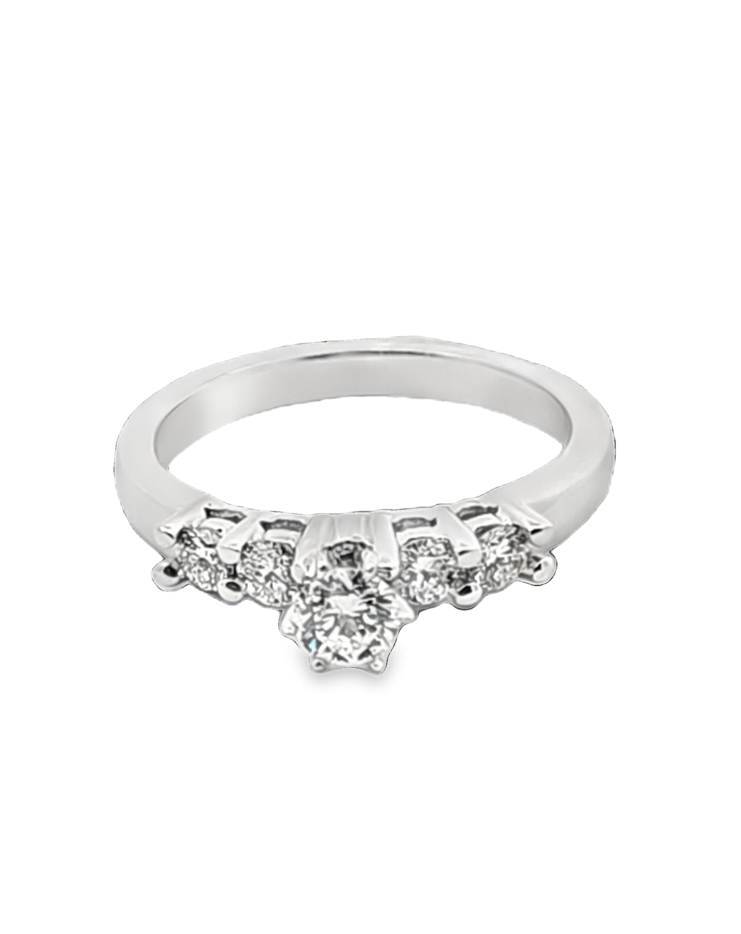 14Kt 5 Solitaires Diamond Ring