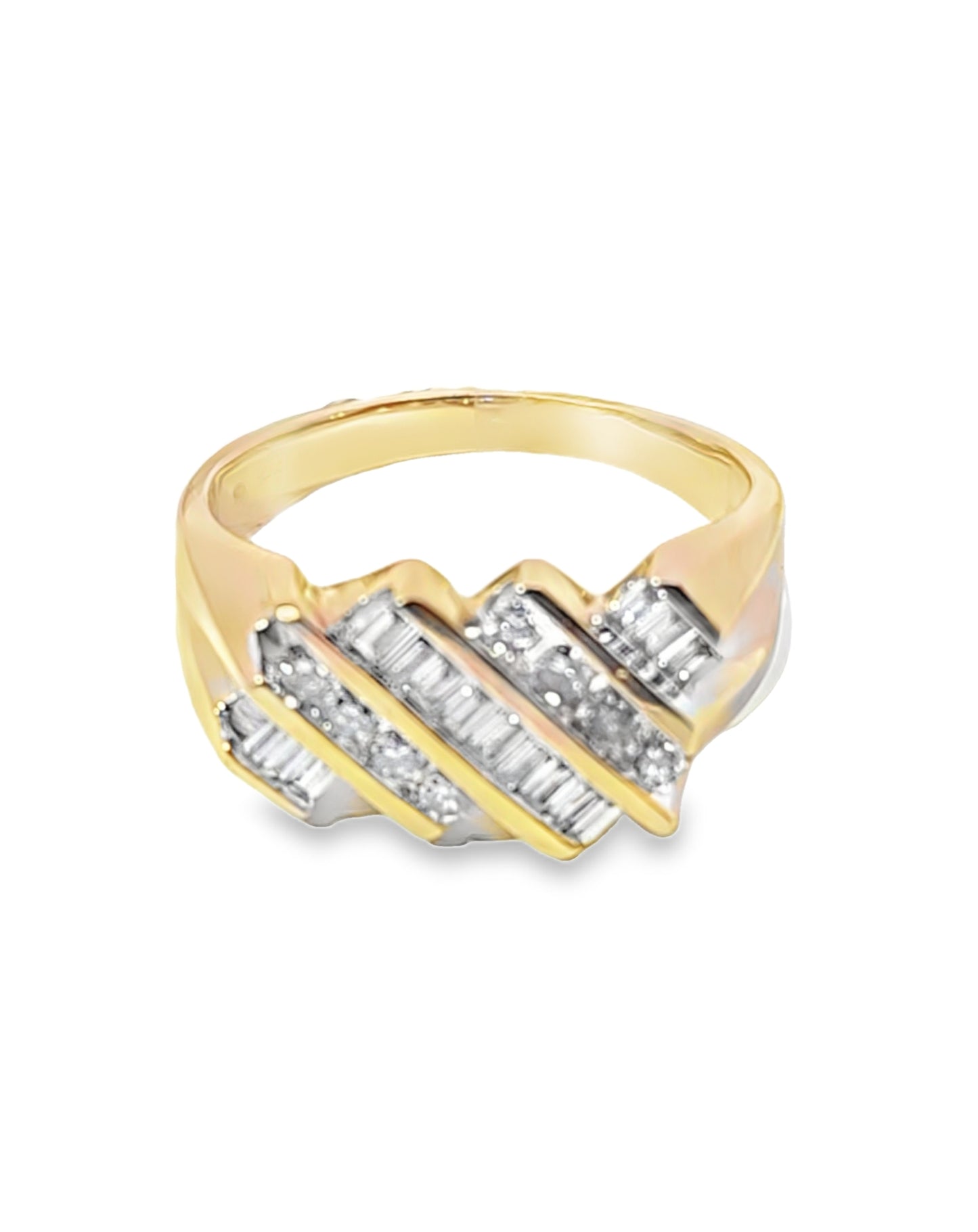 Yellow Gold Unique Diamond Ring