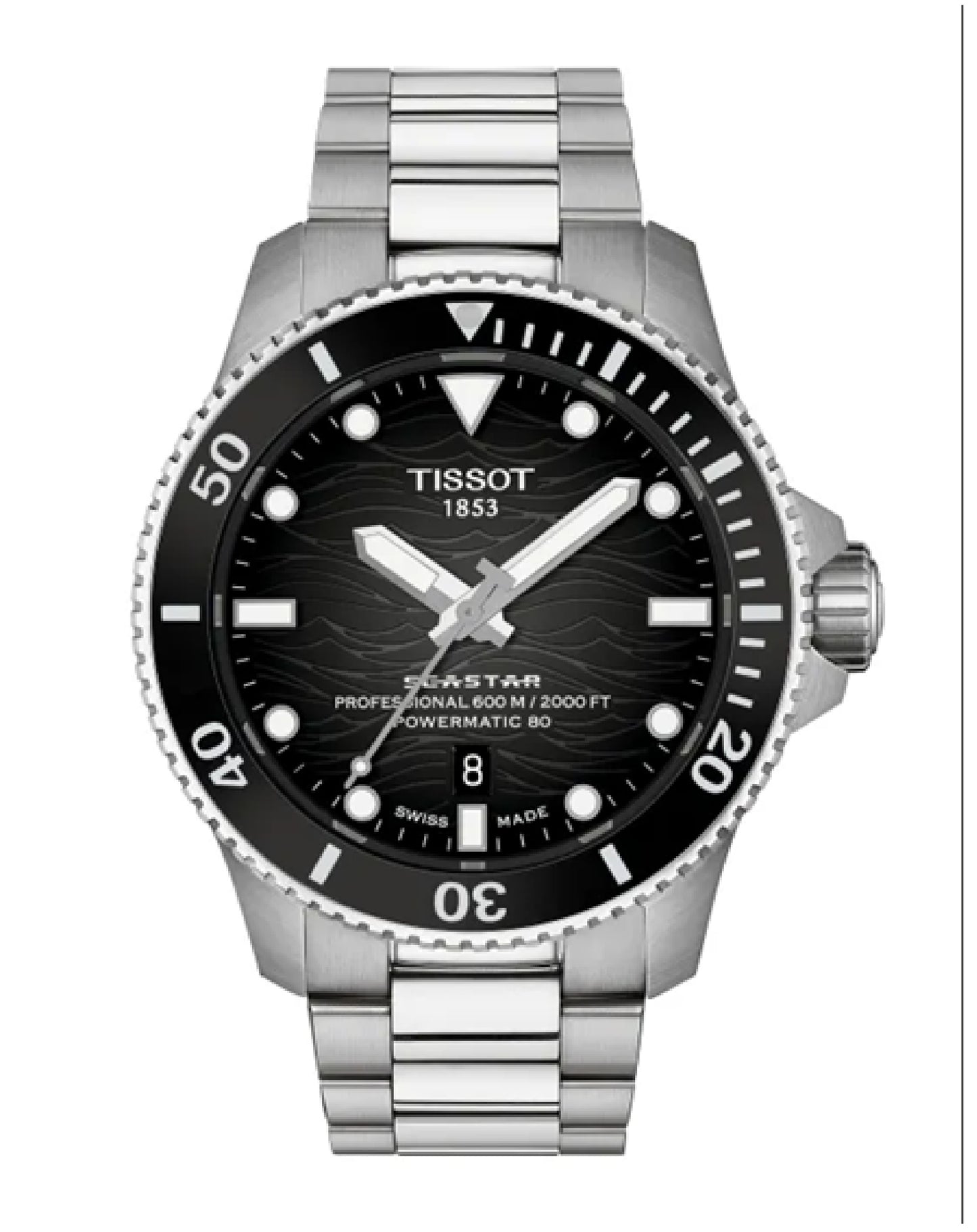 T120.907.37.051.00 Sea Star 2000 Black Graded Dial 44mm