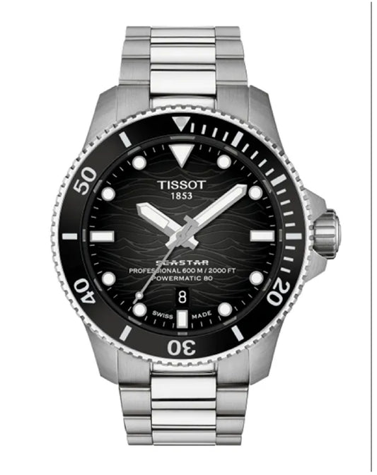 T120.907.37.051.00 Sea Star 2000 Black Graded Dial 44mm
