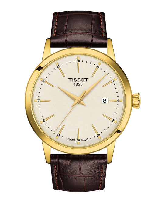 Tissot T129.410.36.261.00 Tissot Classic Dream Brown Leather Strap Watch