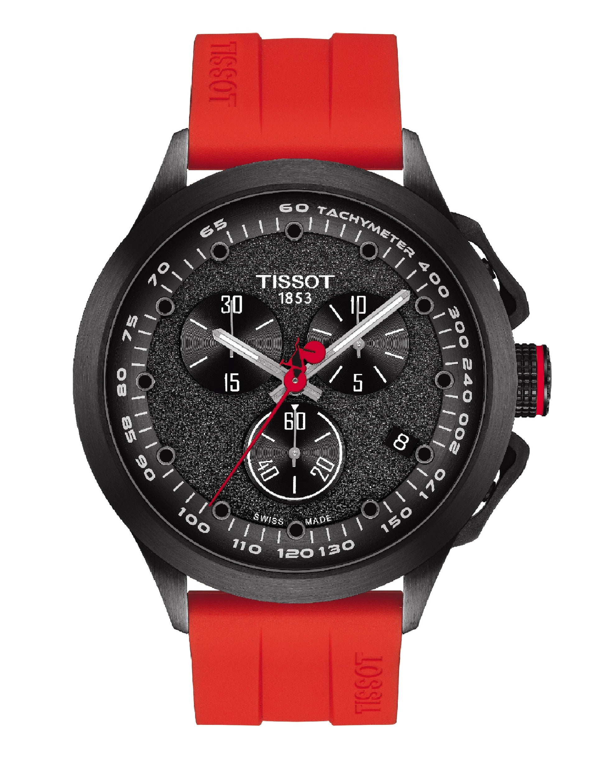 Tissot Tissot T-Race Cycling Black Dial Red Strap Watch