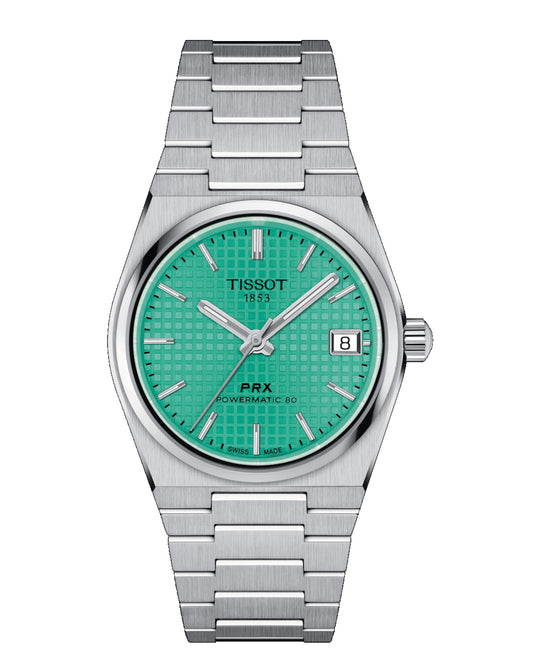 Tissot T137.207.11.091.01 Tissot PRX 35mm Light Green Indexes Dial Watch
