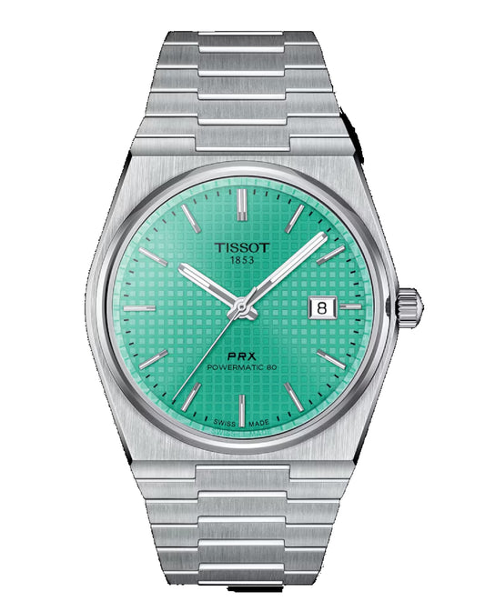 Tissot T137.407.11.091.01 Tissot PRX 40mm Light Green Indexes Dial Watch