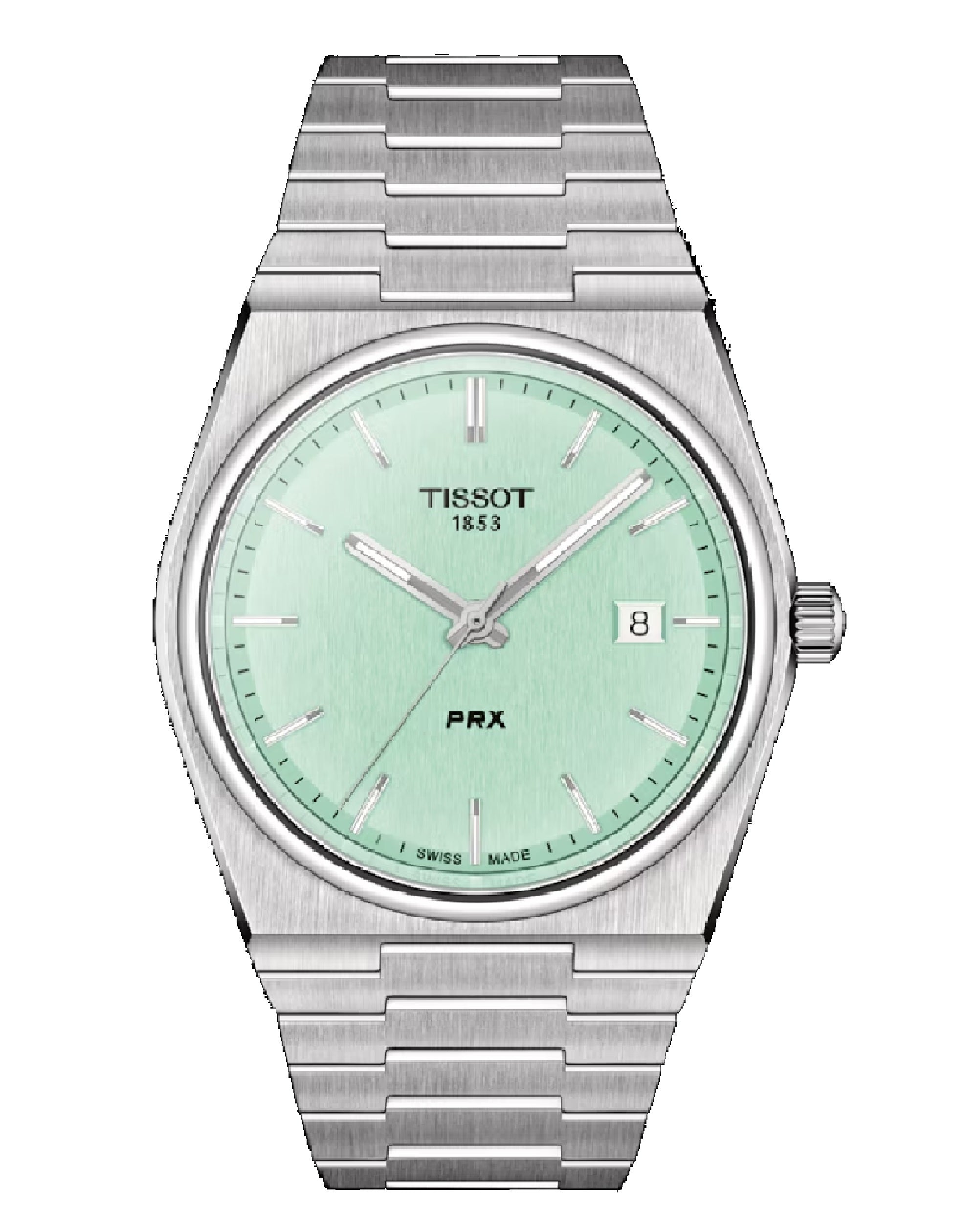 T137.410.11.091.01 Tissot PRX 40mm Light Green Indexes Dial