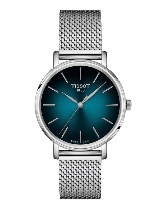 Tissot T143.210.11.091.00 34 MM Tissot EVERYTIME GENT Graded Green Black Watch