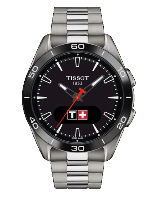 Tissot T153.420.44.051.00 Tissot T-Touch Connect Solar Black Indexes Titanium Strap Watch
