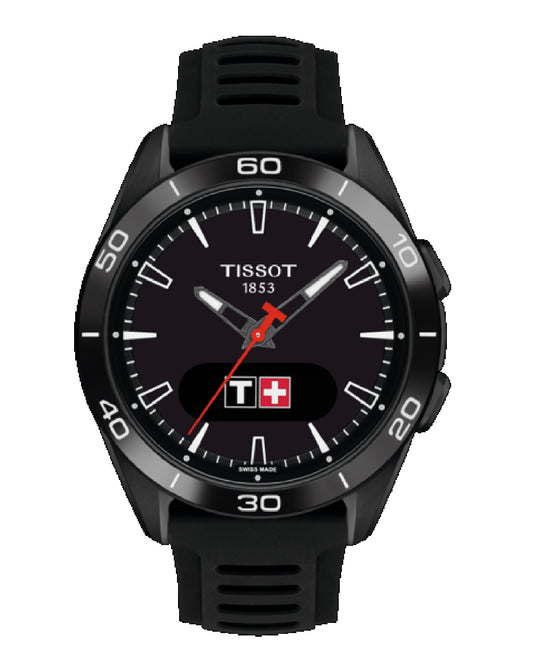 Tissot T153.420.47.051.04 Tissot T-Touch Connect Solar Black Indexes Black Strap Watch