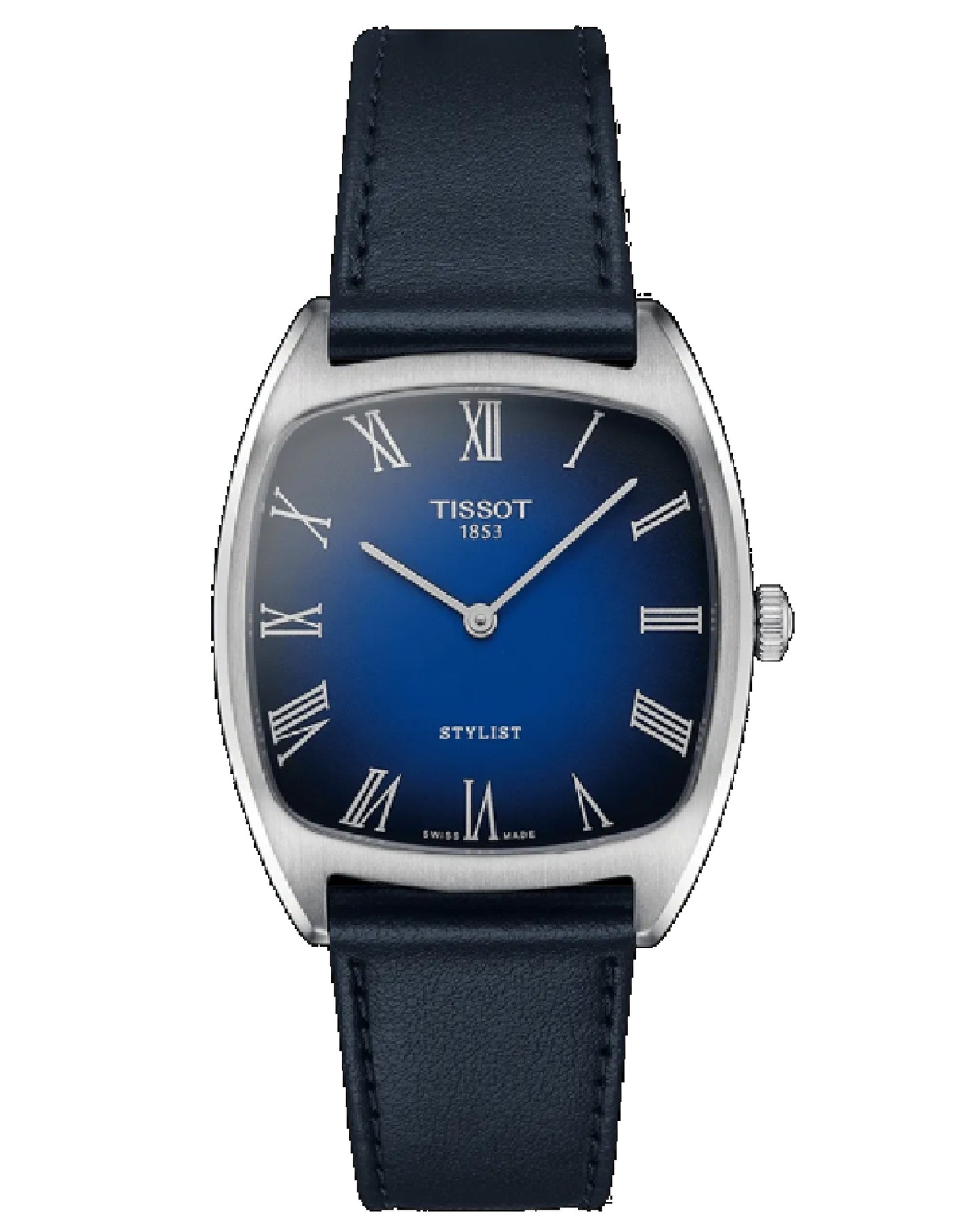 T159.909.16.043.00 Tissot Stylist BLUE Dial Blue Leather Strap