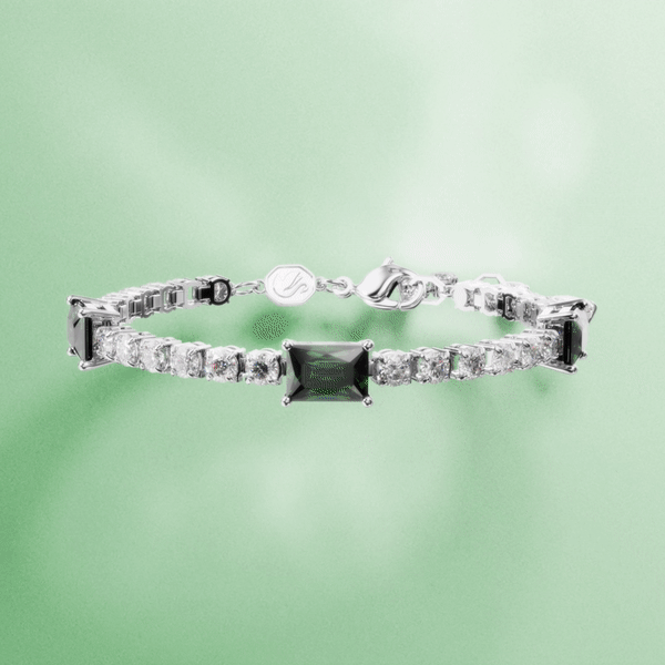 Swarovski Swarovski HEART Matrix Tennis Bracelet, White, Rhodium Plated Bracelets