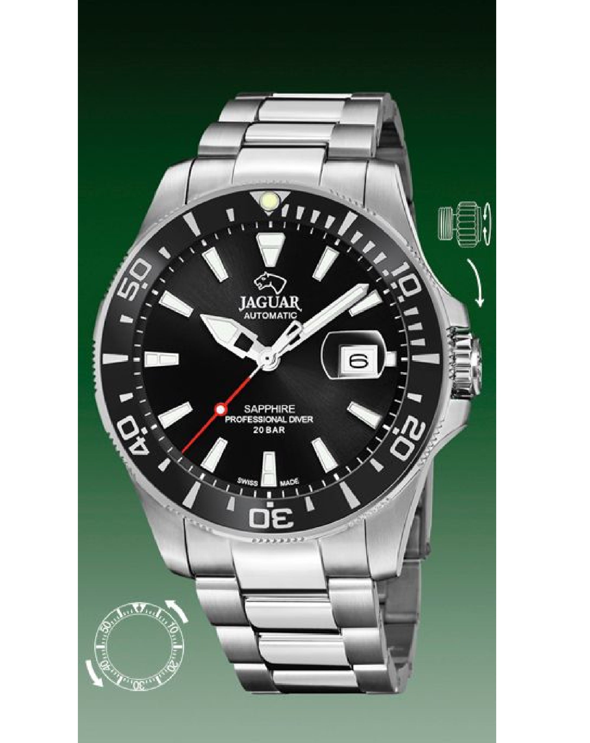 Jaguar on sale diver watch