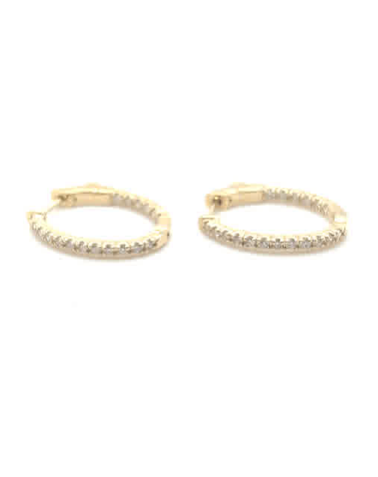 Diamond Hoop Earring Lab Grown, 0.76 Ct, Brilliant Cut