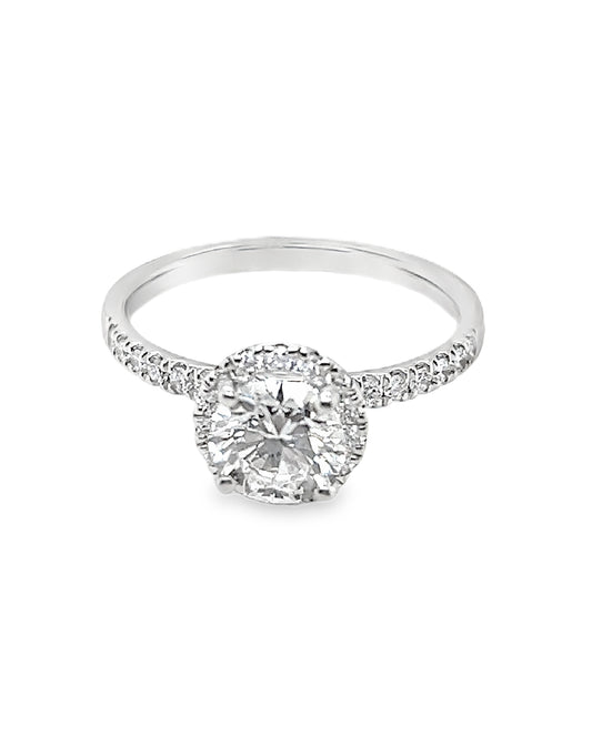 Solitaire Diamond Ring Lab Grown, 1.25 Ct