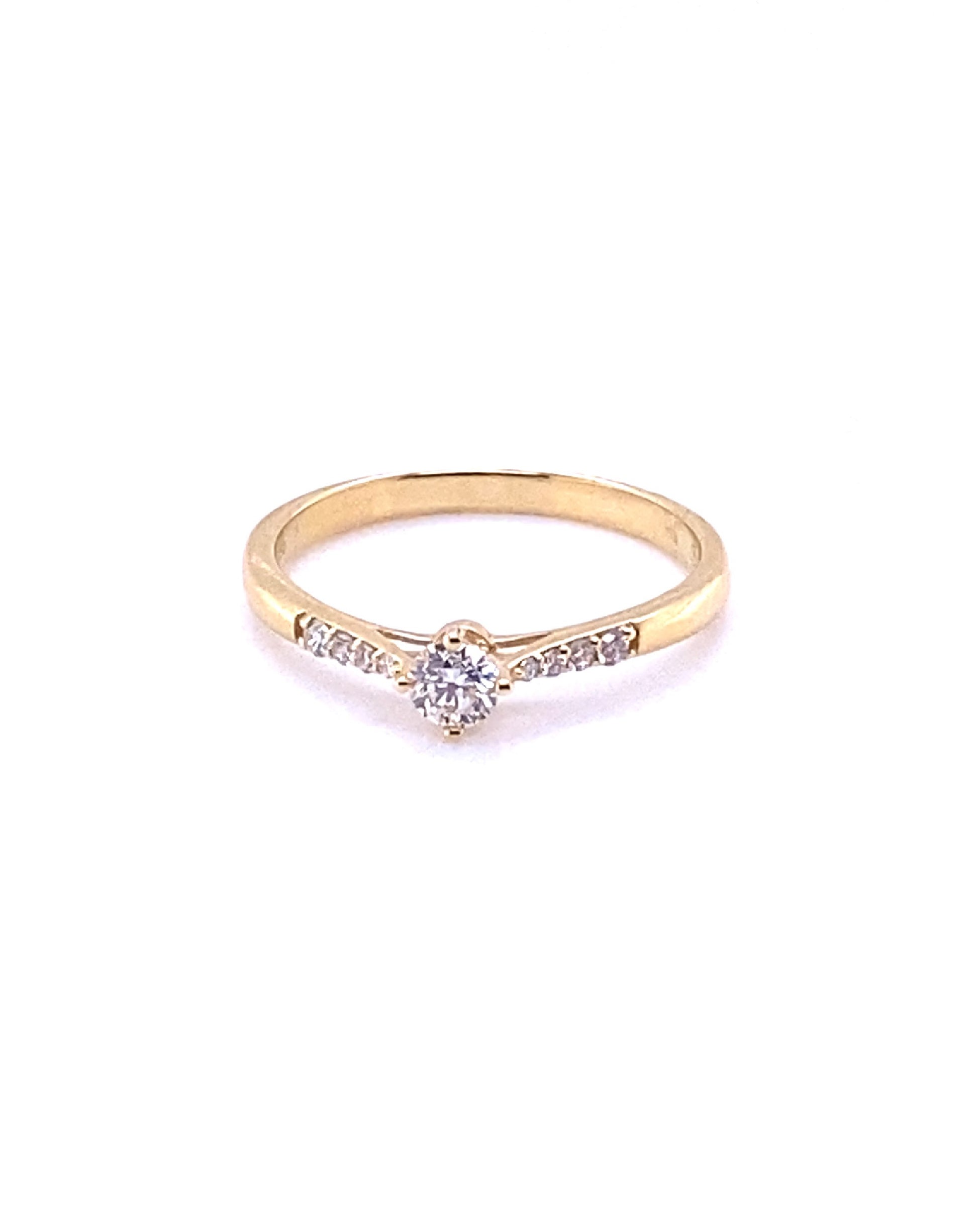 Diamonds Yellow Gold ENGAGEMENT Diamond Engagement Ring, 0.25 CT Rings