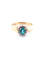 Diamonds Oval Cut Emerald Diamond Ring, 0.43 CT E+ 0.17 CT Rings