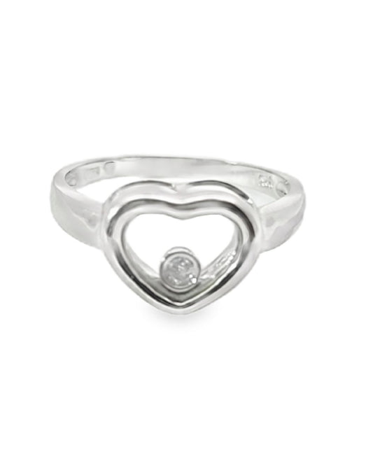 Heart Shape Diamond Ring,0.05Ct