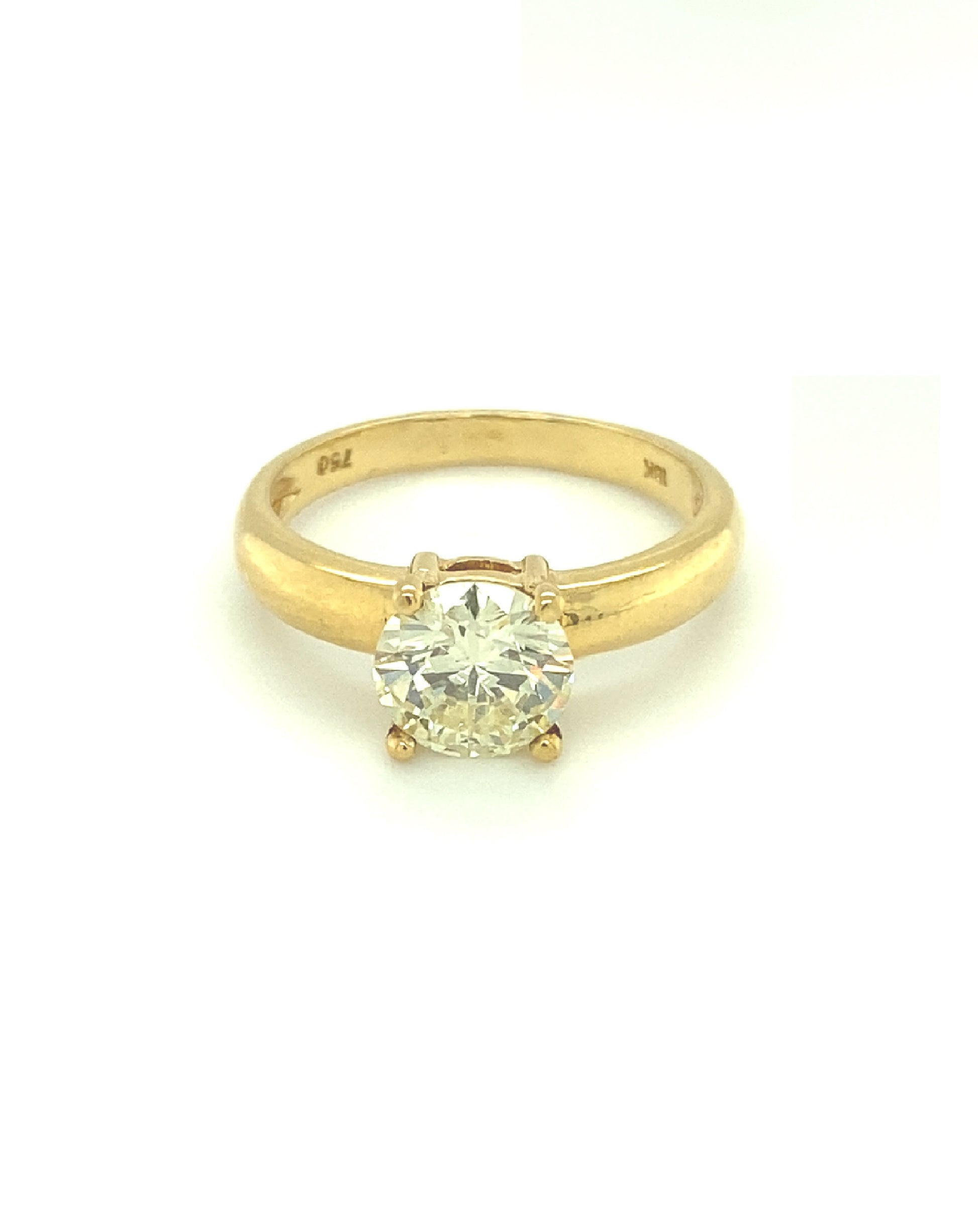 Diamonds Yellow Solitaire Diamond Ring, 1.50 CT Rings