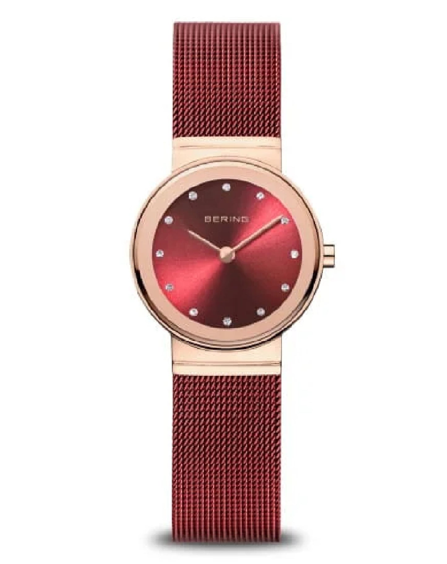 Bering 10126-363 Bering Classic RED Dial Silver Case Quartz Watch