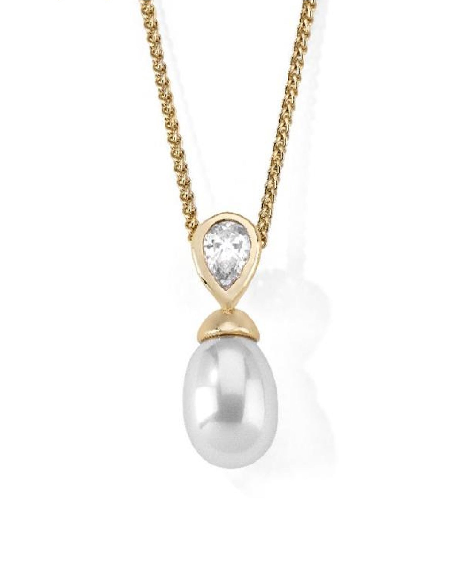 Majorica 12268.01.1.N42.000.1 Majorica Yellow Gold Tone Auva Pearl Necklace Necklaces