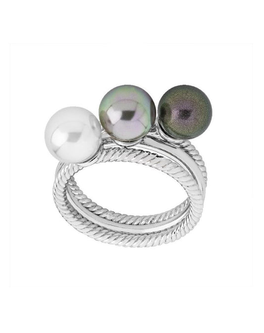 Majorica White/Gray/Black Pearl Ring Rings