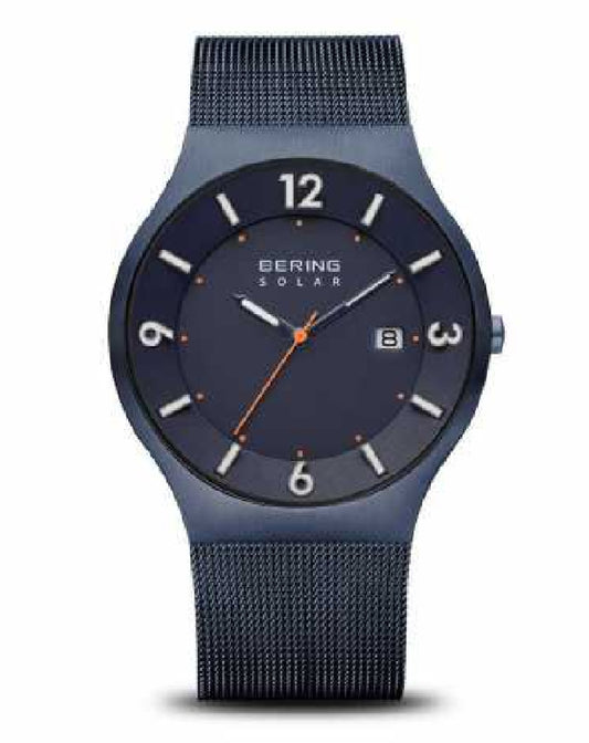 Bering 14440-393 Bering Brushed Blue Solar Watch