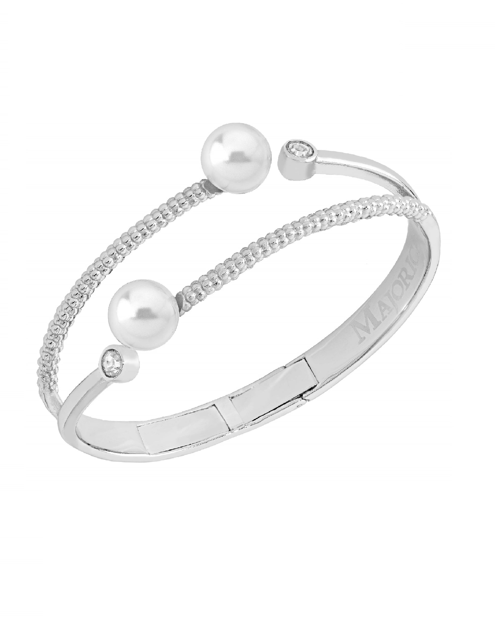 Majorica Bangle White Pearl Bracelets