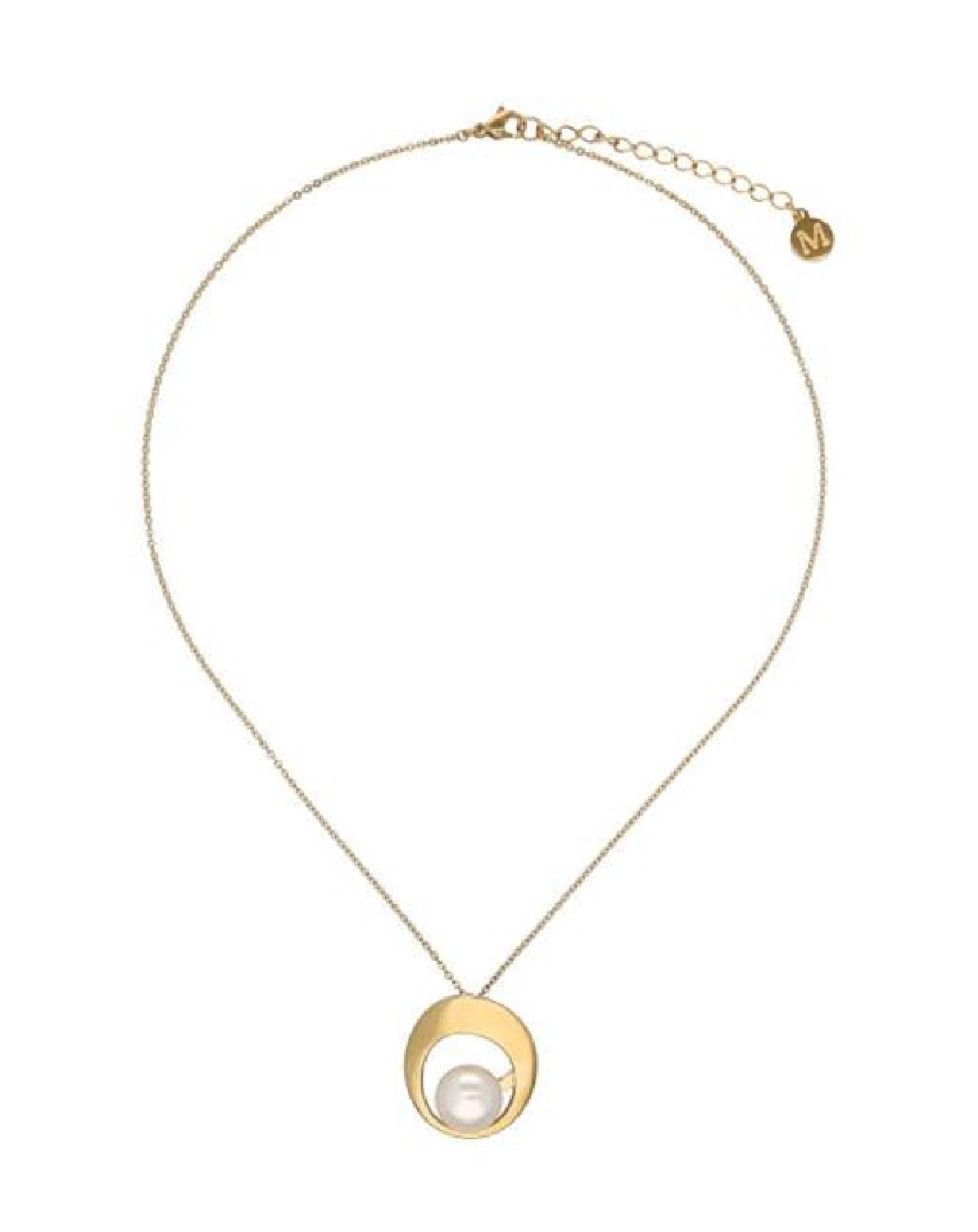 Majorica Necklace White Pearl Saturn Necklaces