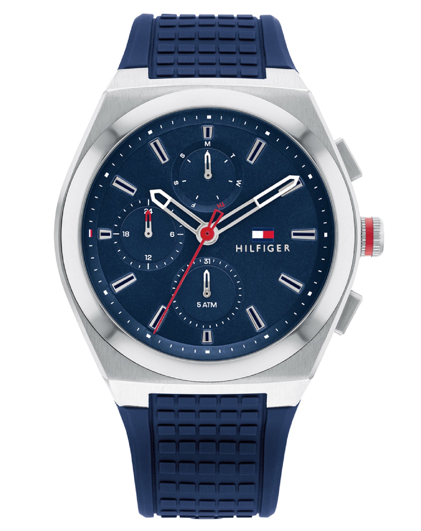 Tommy Hilfiger 1791899 Tommy Hilfiger Multifunction Blue Dial Rubber Strap Connor 44mm Watch