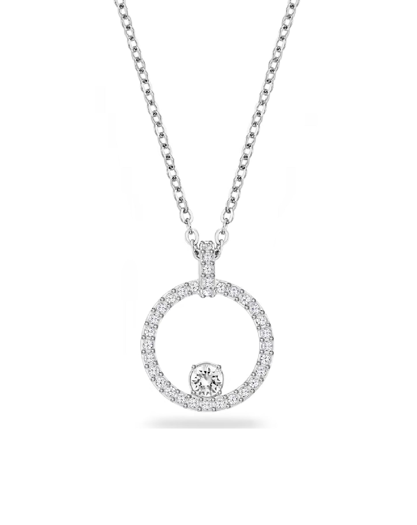 Swarovski Swarovski Creativity Pendant, Rhodium Plated Silver Tone Necklaces