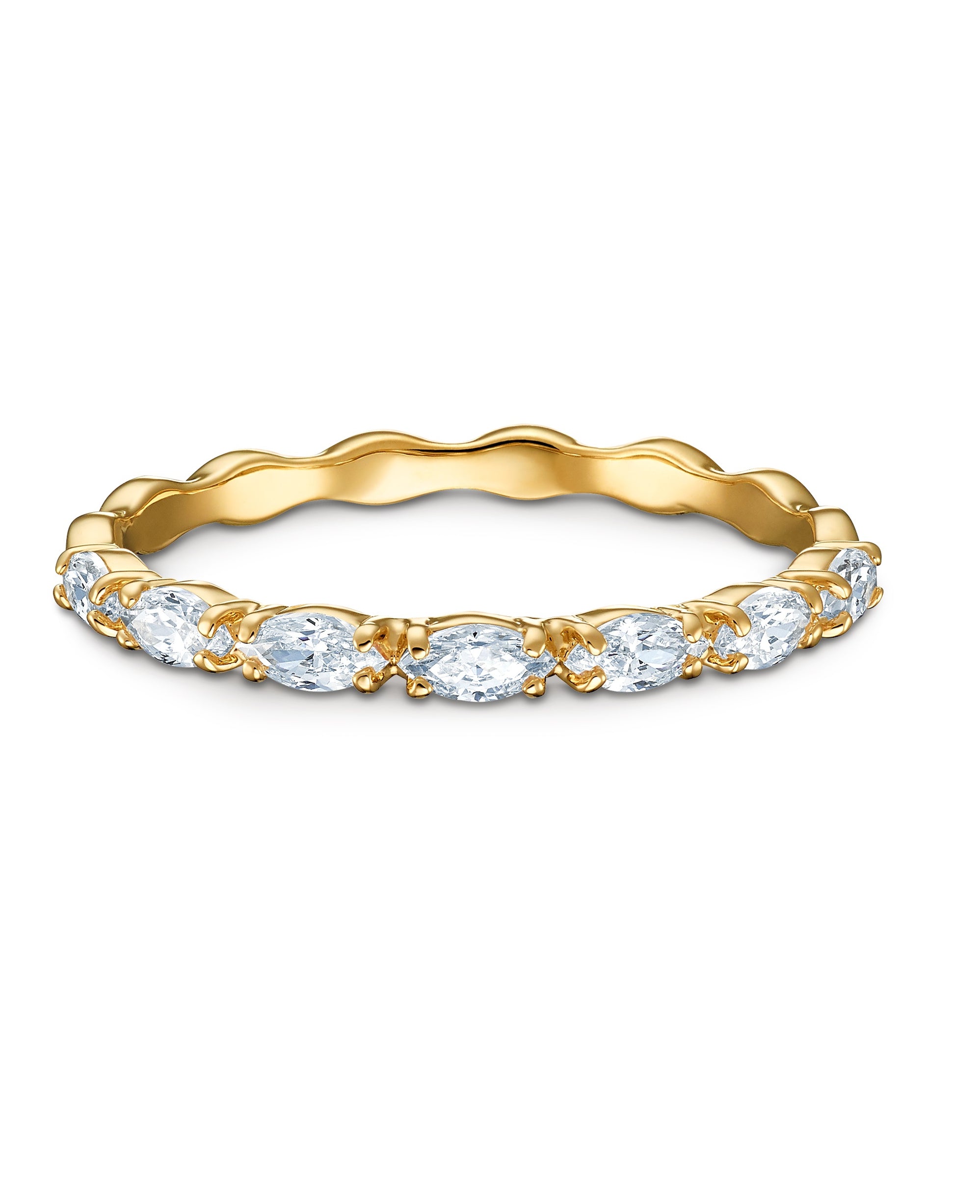 Swarovski 5525118 Swarovski VITTORE Marquise Yellow Gold Tone Ring Size 55 Rings