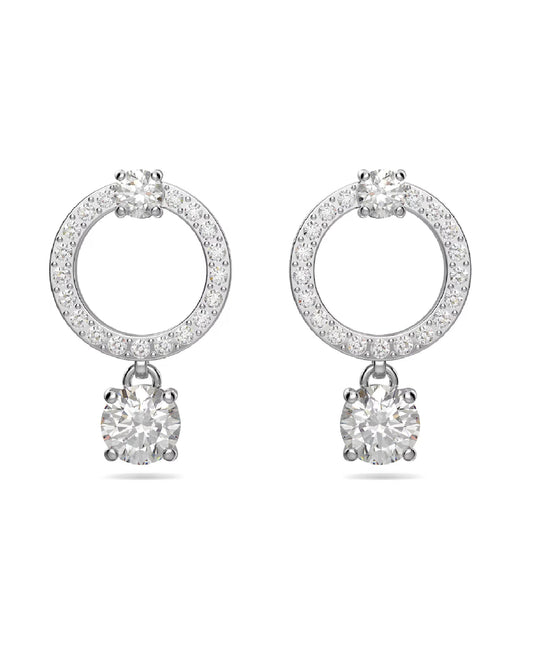 Swarovski Swarovski Attract HOOP Earring White Tone Rhodium Plated Earrings