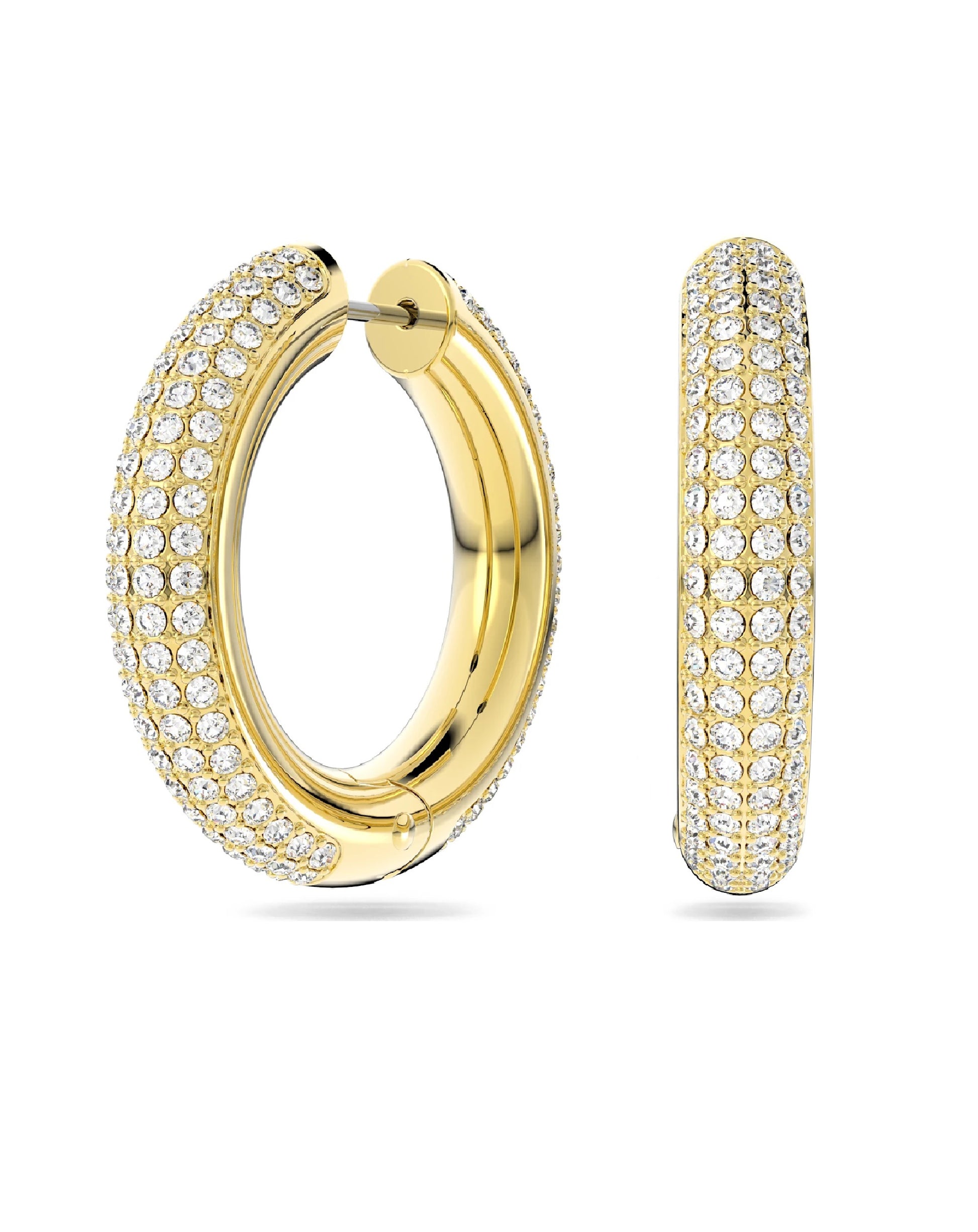 Swarovski Swarovski DEXTERA Yellow Gold Tone Hoop Earrings Earrings