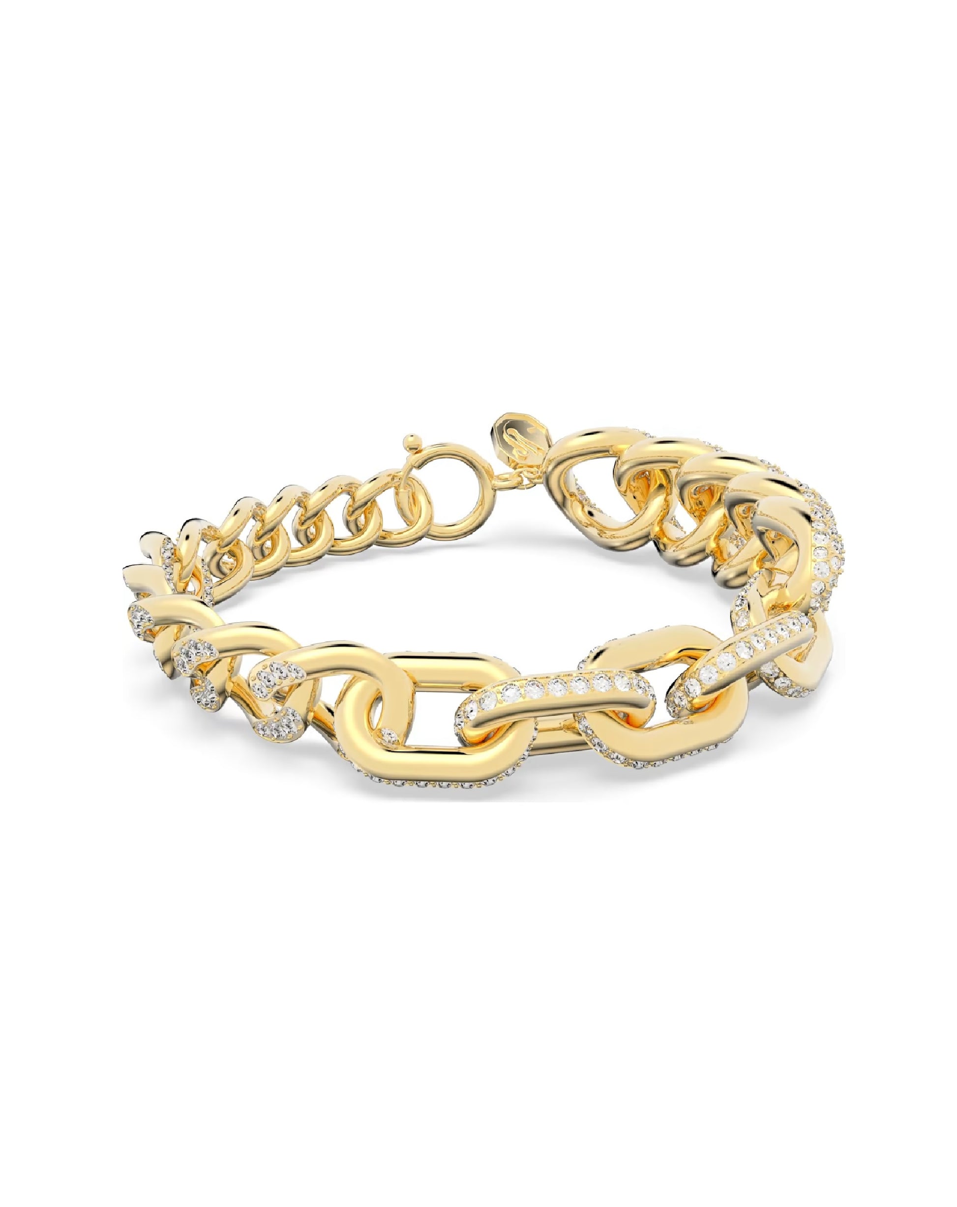 Swarovski 5622222 Swarovski DEXTERA Pavé Bracelet Gold Tone Plated Size S Bracelets