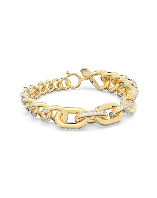 Swarovski 5622222 Swarovski DEXTERA Pavé Bracelet Gold Tone Plated Size S Bracelets
