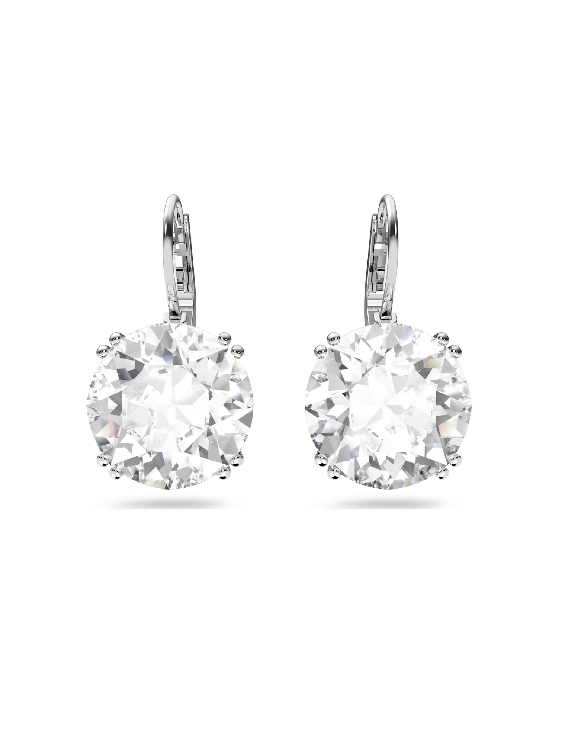 Swarovski 5628351 Swarovski MILLENIA Drop Earrings White Tone Round Earrings
