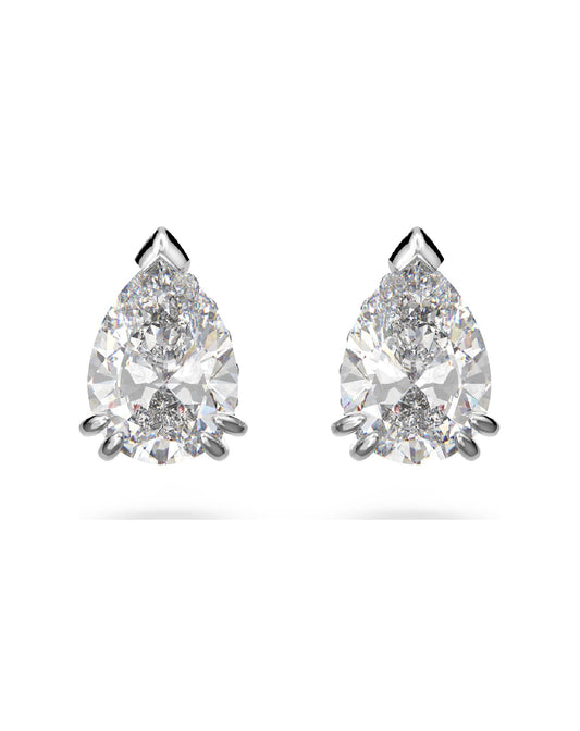 Swarovski 5636713 Swarovski MILLENIA Rhodium Plated Pear Cut, STUD Earrings Earrings