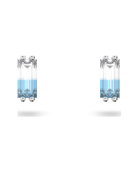 Swarovski 5639132 Swarovski STILLA Stud, Blue Stone, Rhodium Plated Earrings