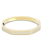 Swarovski 5639198 Swarovski DEXTERA Bangle, Yellow GOLD Tone, Octagon Shape Pavé Jewelry