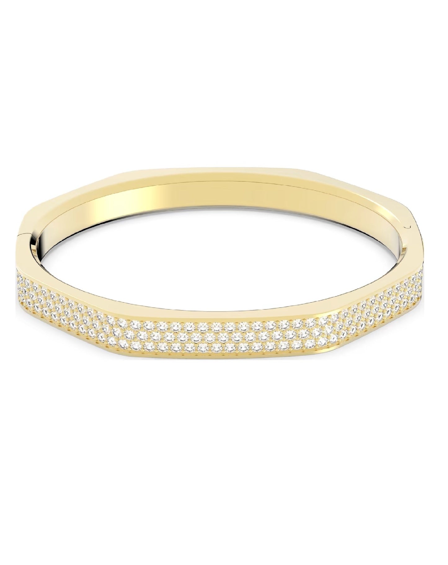 Swarovski 5656845 Swarovski GOLD Plated, Dextera Bangle, Octagon Shape Size L Jewelry
