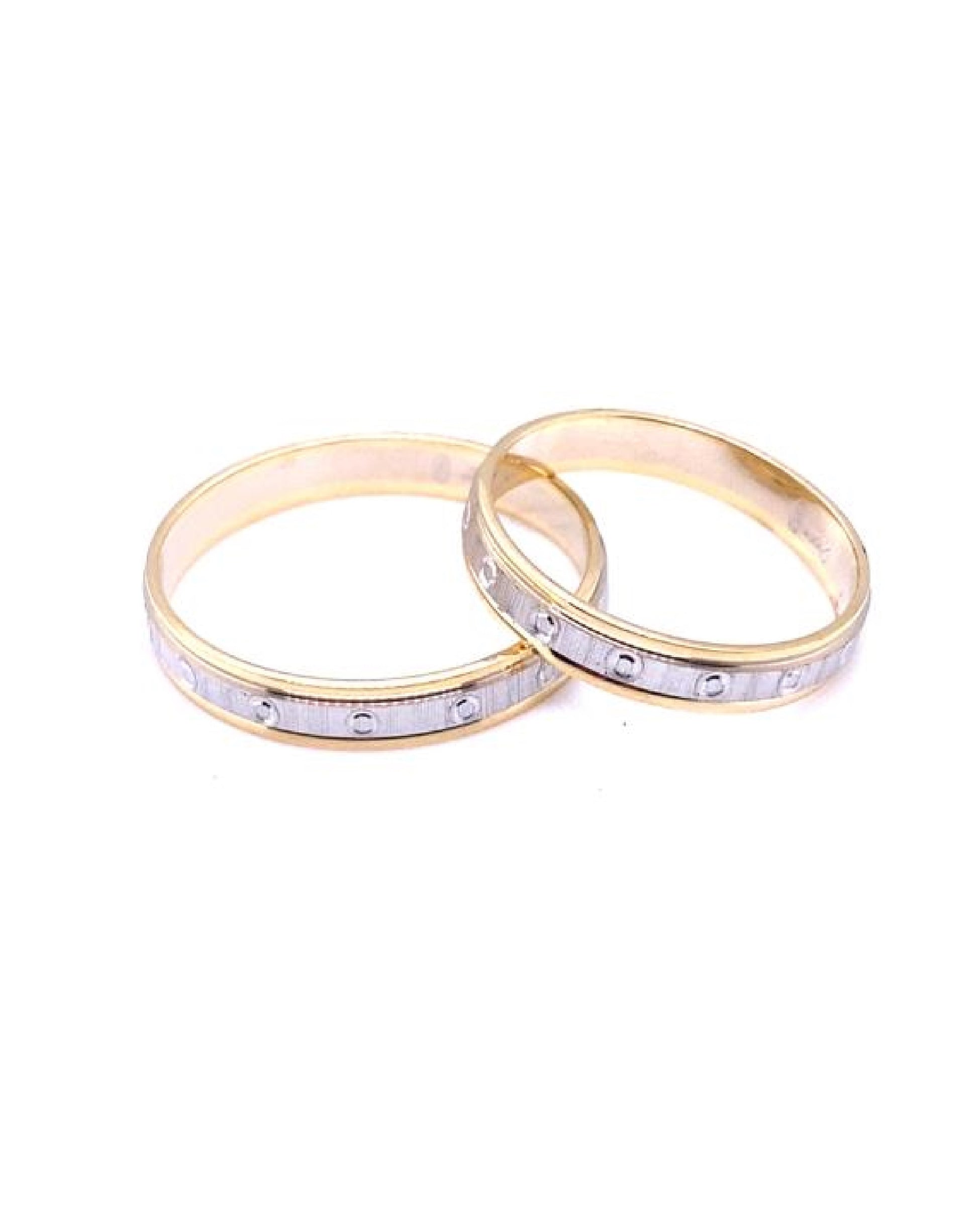 Gold 18 Kt 2 Tone Gold Wedding Rings Bands Rings