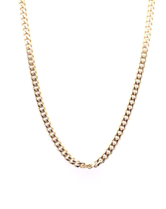 Gold 18 Kt Curb Gold Chain Jewelry