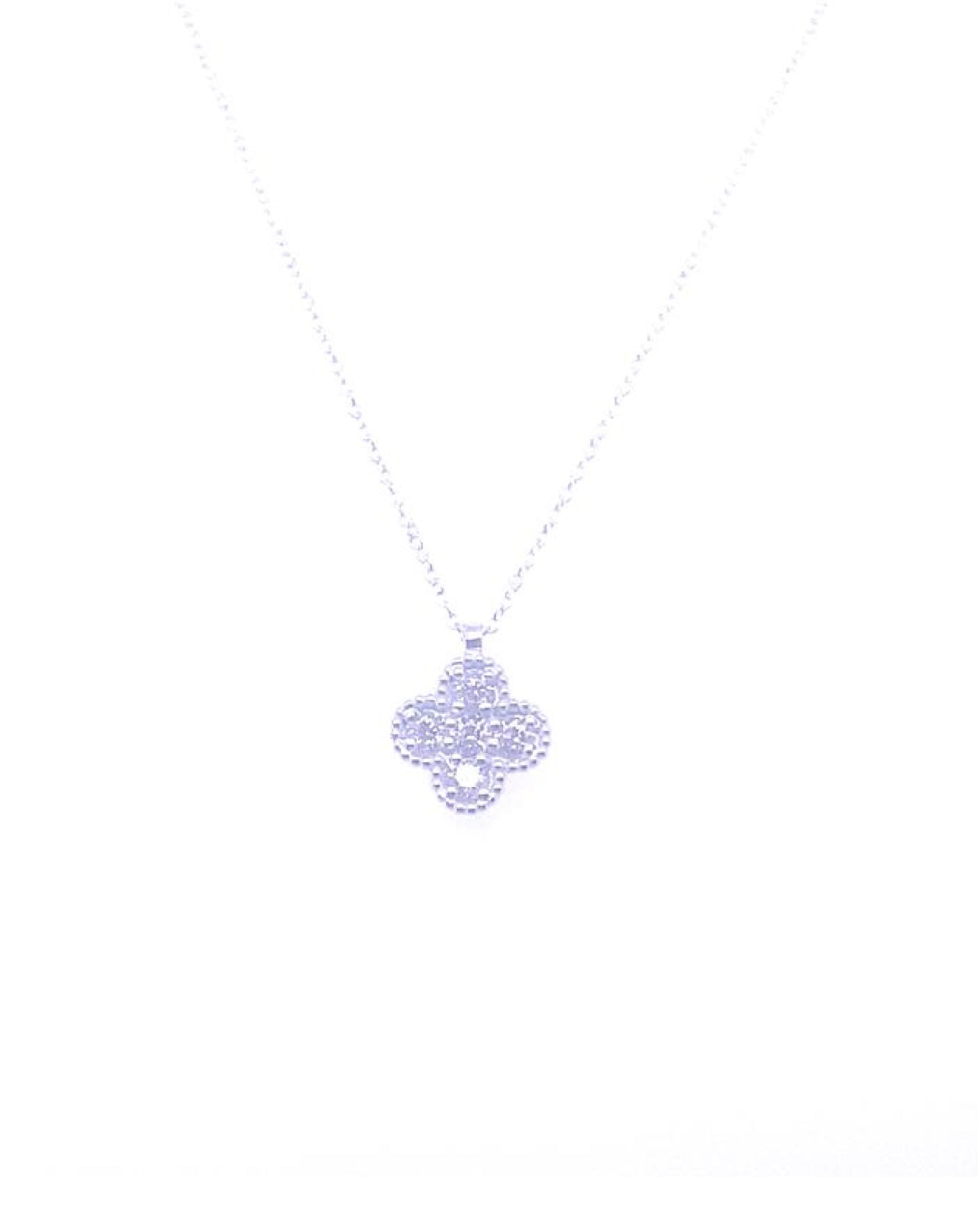 Gold 18 Kt White Gold Pendant + Chain Jewelry