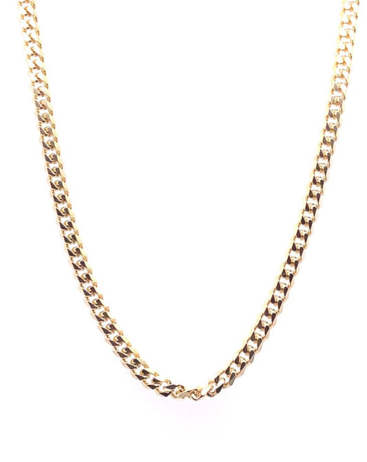 Gold 18 Kt Curb Gold Chain Jewelry