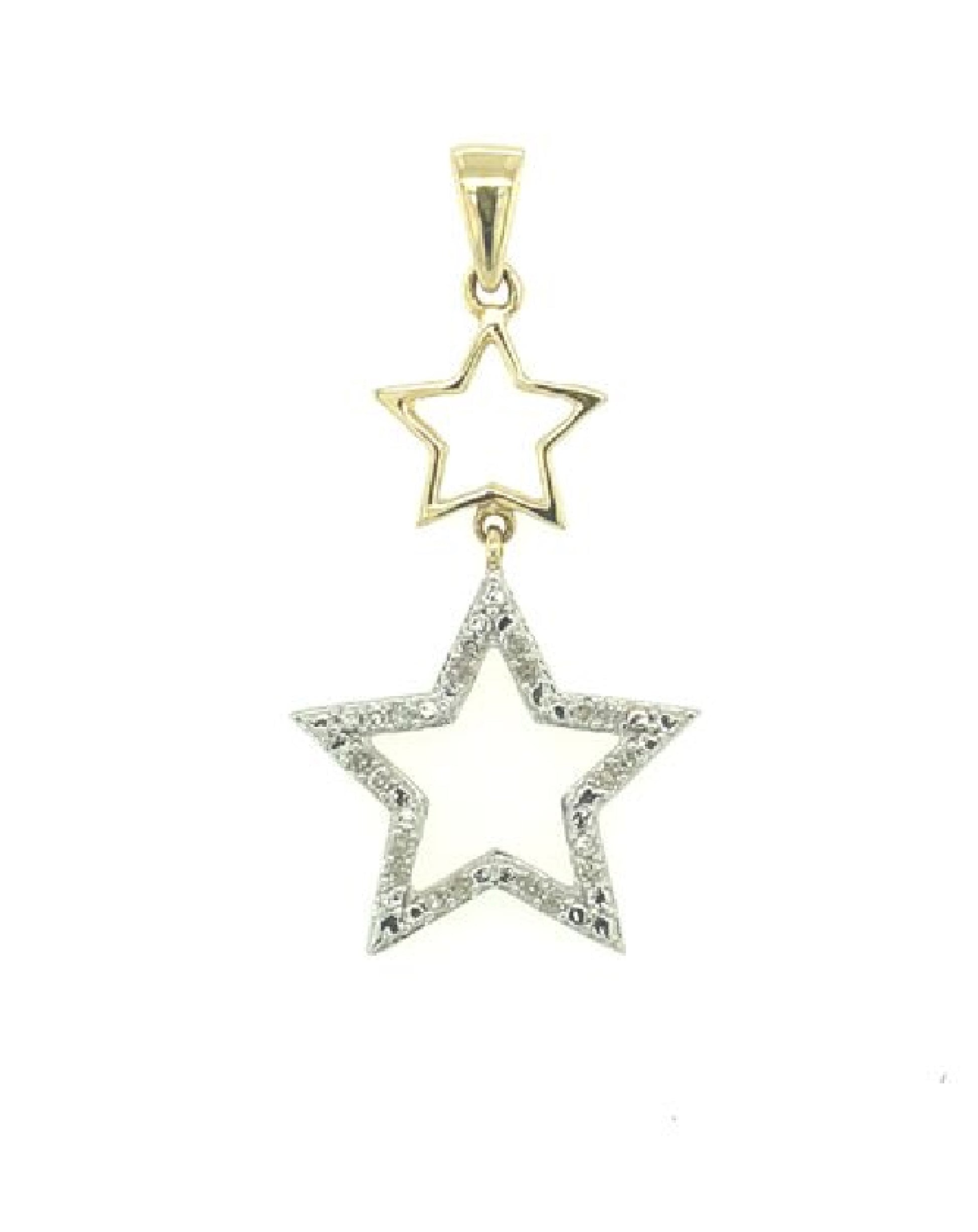 Diamonds 14 Kt Star Diamond Pendant Necklaces