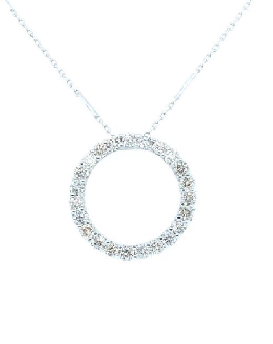 Diamonds Circle Diamond Pendant, 1.05 CT Necklaces
