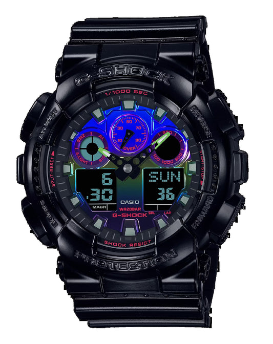 Casio GA-100RGB-1AER CASIO, G-SHOCK, Rainbow, Chronometer Watch