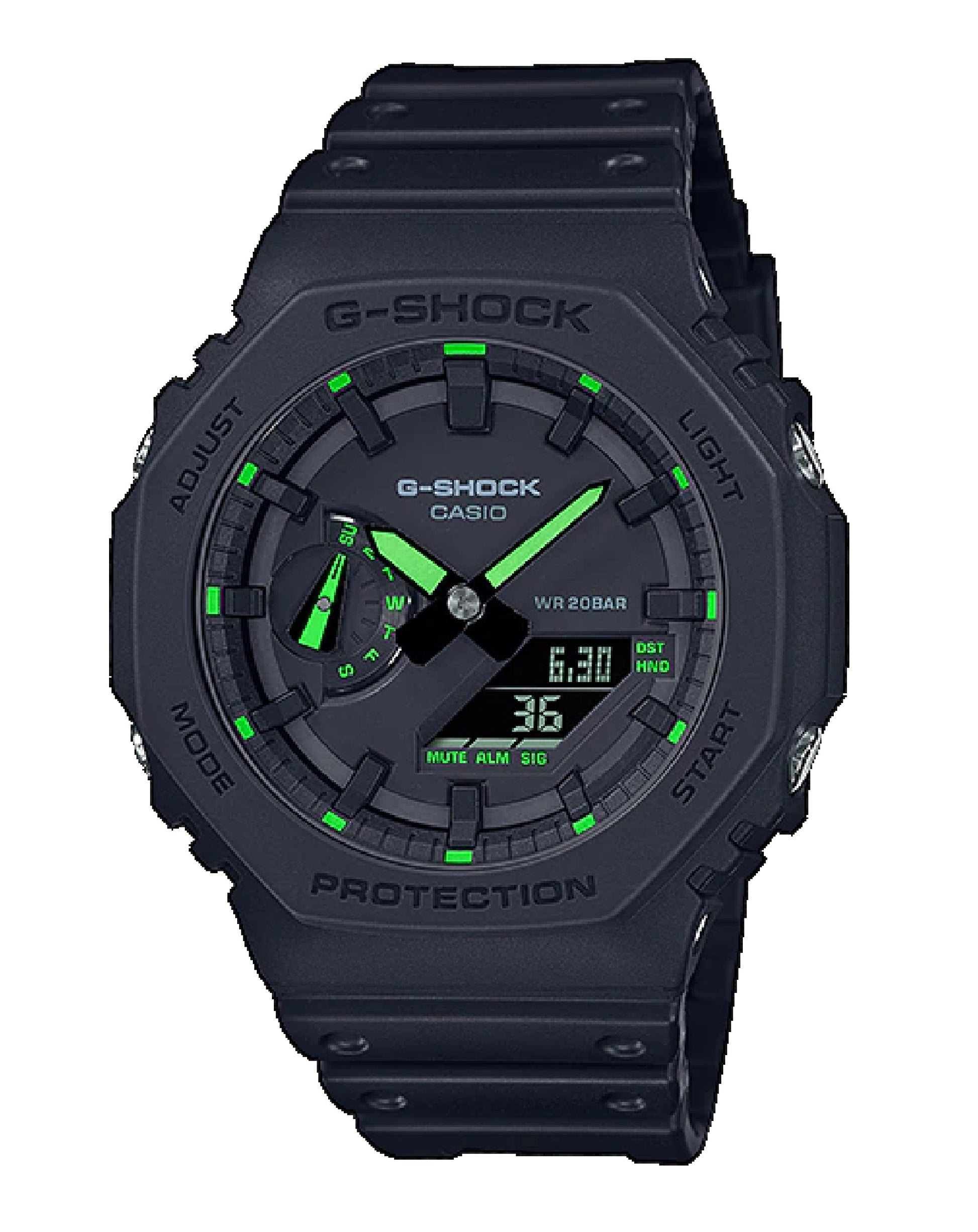 Casio GA-2100-1A3ER Casio G-SHOCK, Black Dial, Carbon Watch