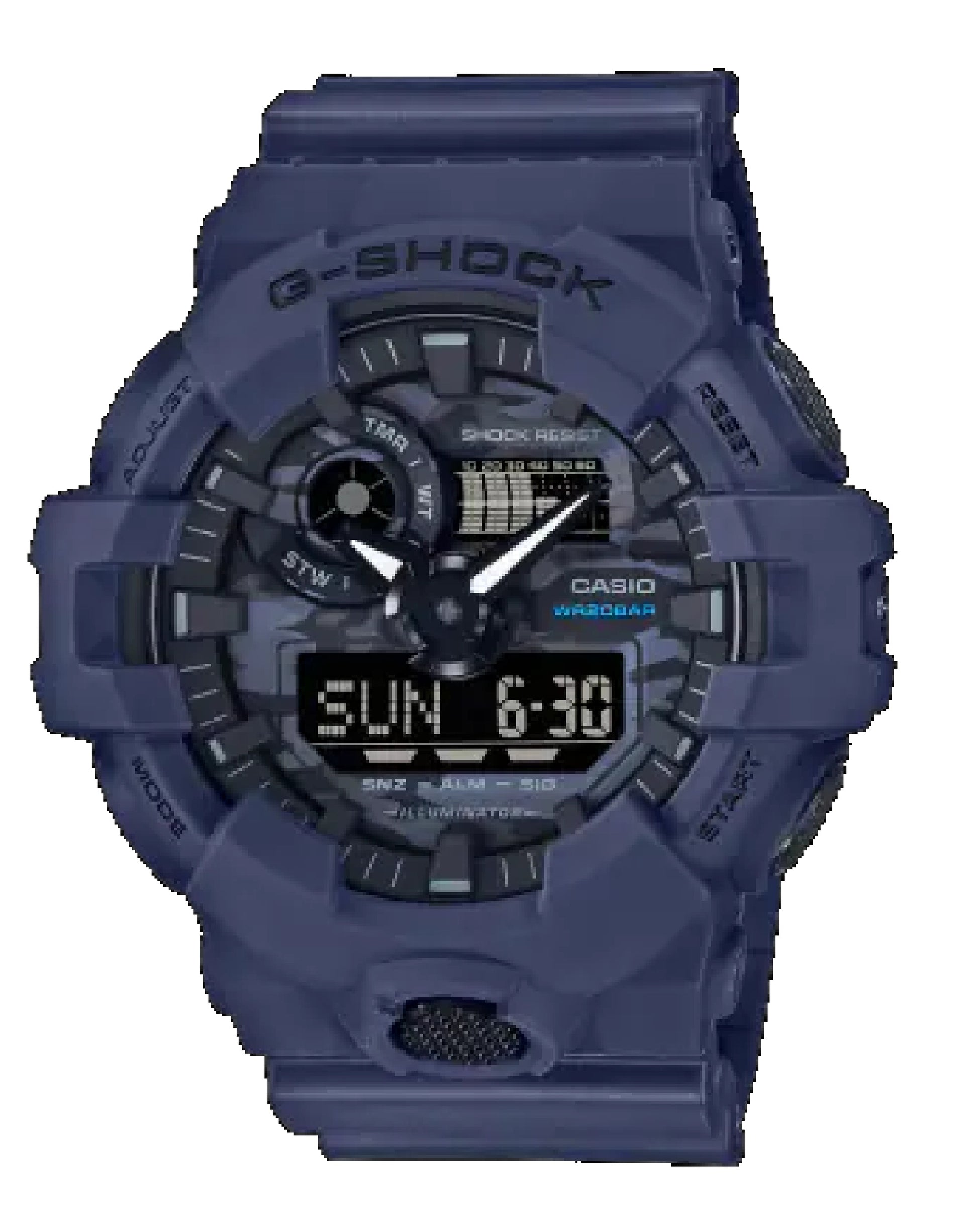 Casio GA-700CA-2AER Casio G-SHOCK, Dark Blue Strap, Black Dial Watch