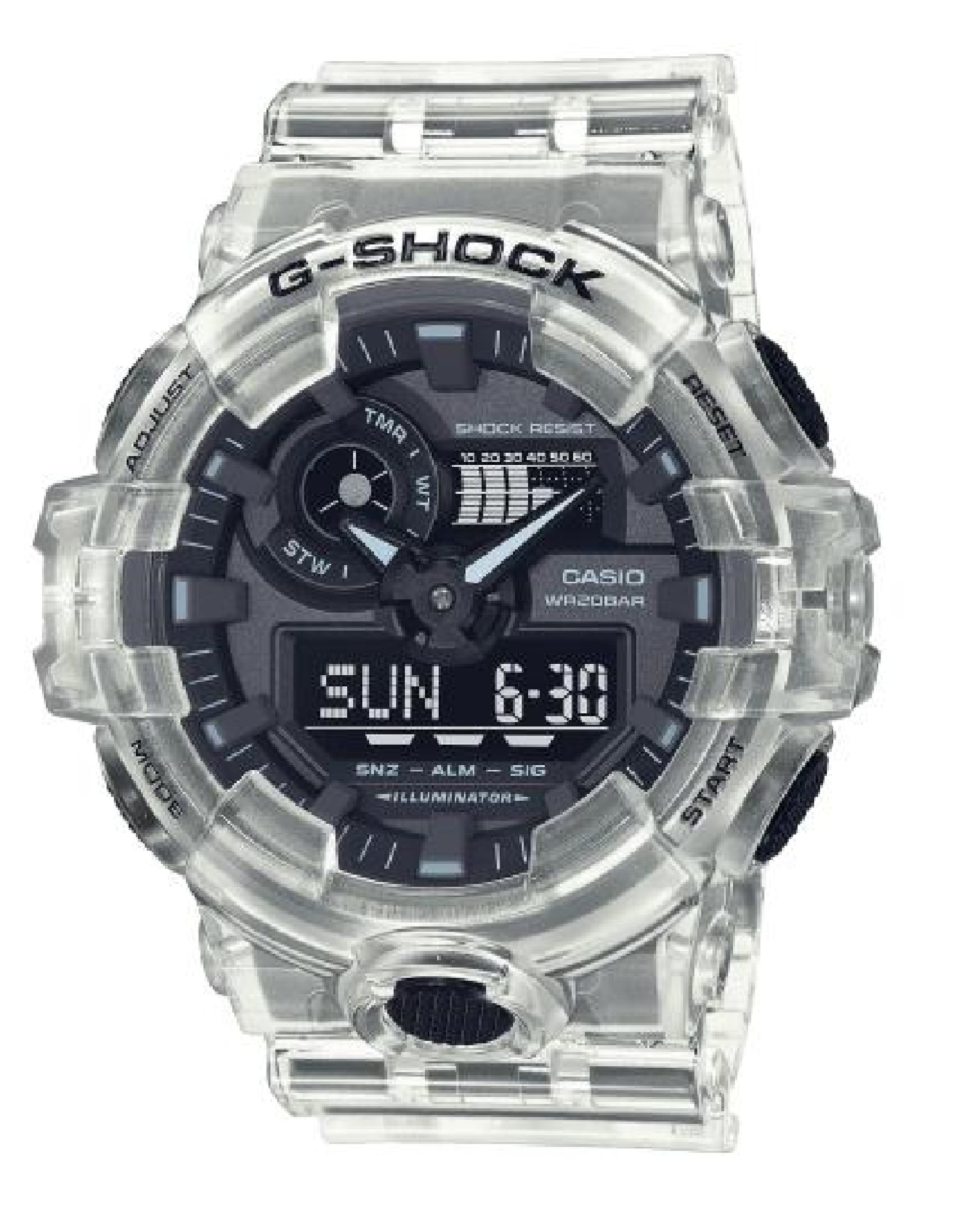 Casio GA-700SKE-7AER Casio G-SHOCK, Black DIAL, Semitransparent Watch